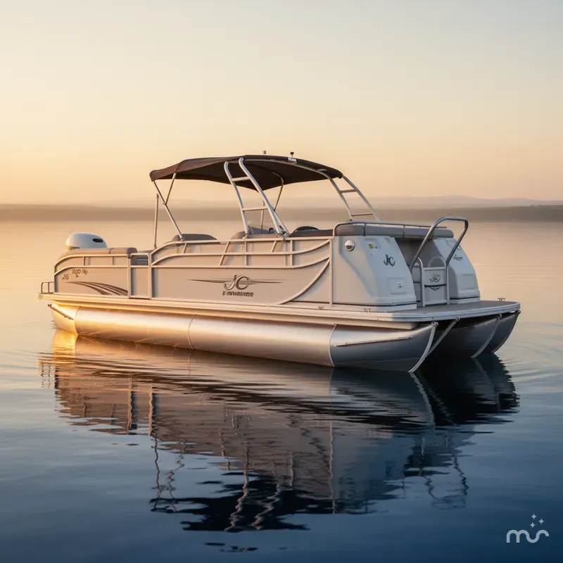 Slide: The Image of JC Manufacturing 26' TRITOON / 300Hp Evinrude Outboard 2009 - 1
