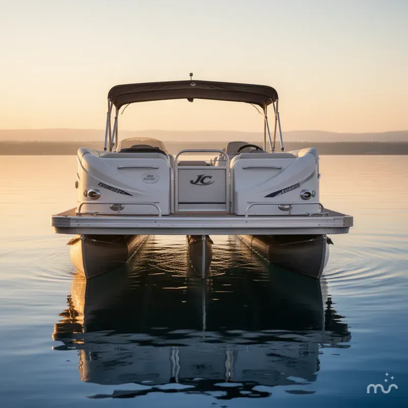 Slide: The Image of JC Manufacturing 26' TRITOON / 300Hp Evinrude Outboard 2009 - 3