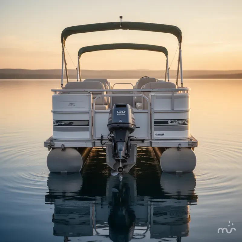 Slide: The Image of GENII G3 PONTOON / Yamaha 130 Hp Outboard 1995 - 2