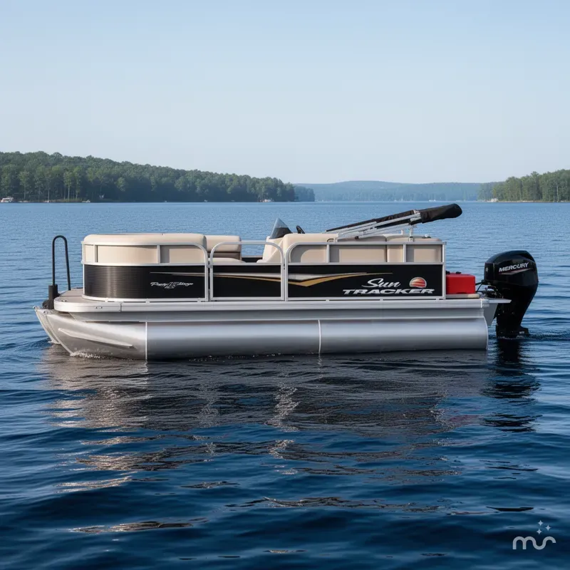 Slide: The Image of Sun Tracker Party Barge 16 DLX 2025 - 0