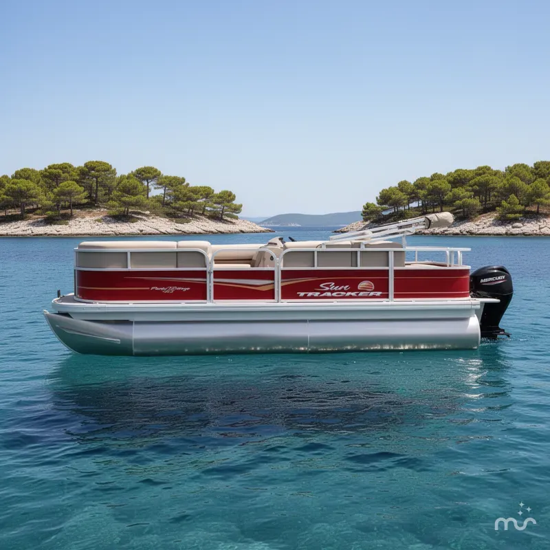 Slide: The Image of Sun Tracker Party Barge 18 DLX 2025 - 2