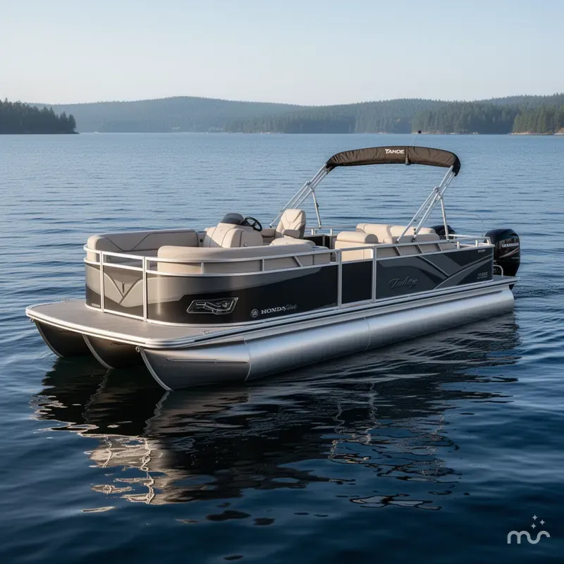 Slide: The Image of Tahoe Sport 2385 Swingback (VRB) Tritoon & Honda 4-Strok 2025 - 2