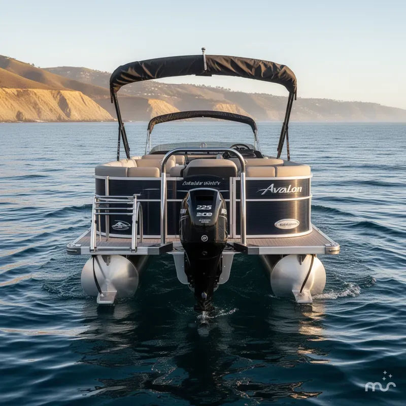 Slide: The Image of Avalon 25' Catalina Platinum Elite w/ 225HP Mercury! 2025 - 2