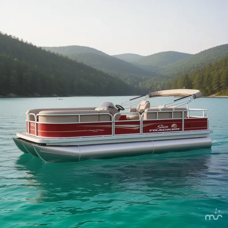 Slide: The Image of Sun Tracker Party Barge 18 DLX 2025 - 0