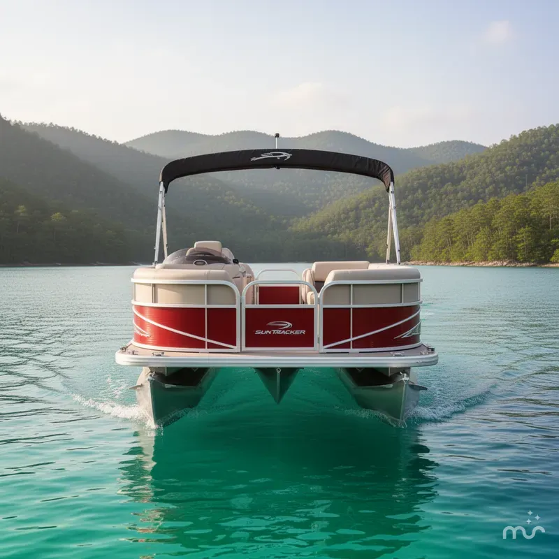 Slide: The Image of Sun Tracker Party Barge 18 DLX 2025 - 1