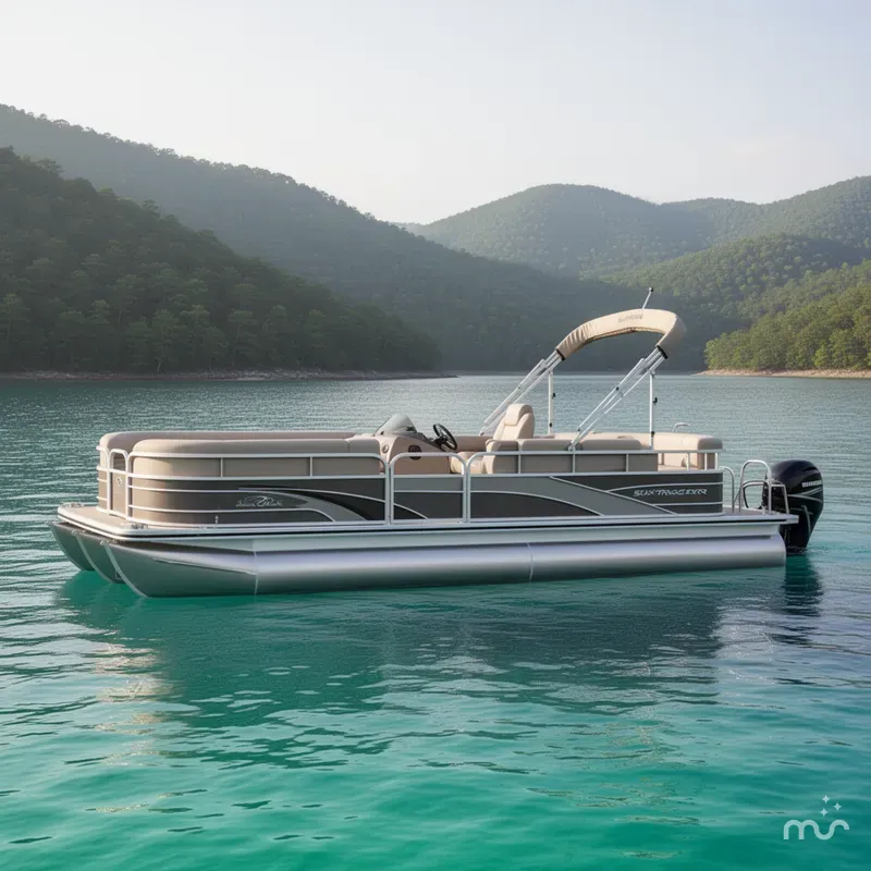 Slide: The Image of Sun Tracker Party Barge 18 DLX 2025 - 2