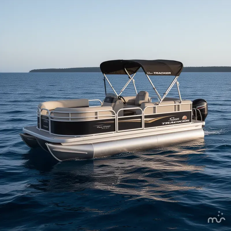 Slide: The Image of Sun Tracker Party Barge 16 DLX 2025 - 0