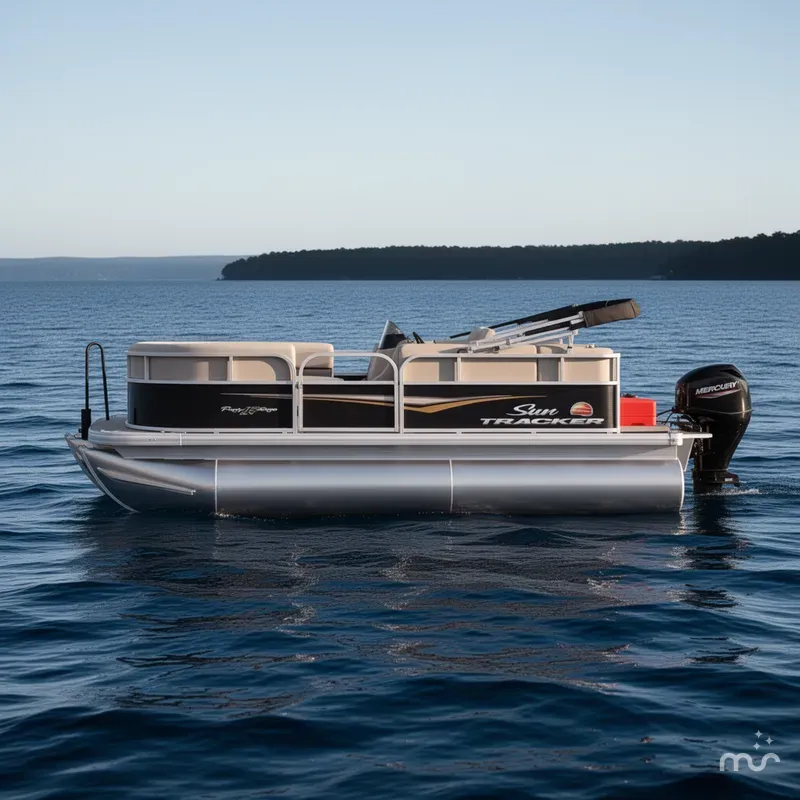 Slide: The Image of Sun Tracker Party Barge 16 DLX 2025 - 1