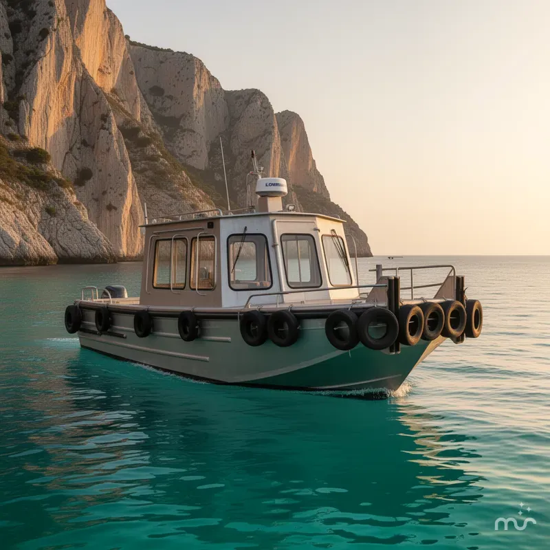 Slide: The Image of Custom Flat 28 Cabin Boat 2010 - 2