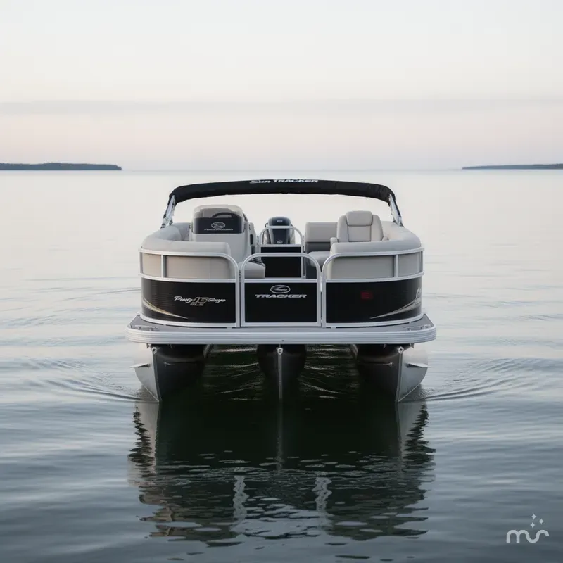 Slide: The Image of Sun Tracker Party Barge 16 DLX 2025 - 2