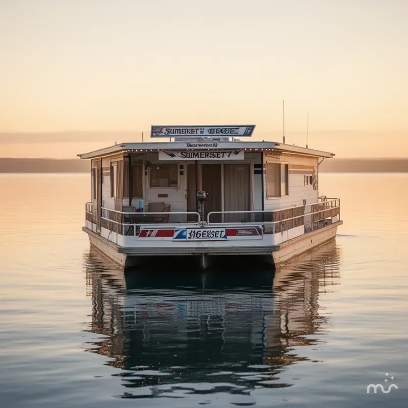 Slide: The Image of Sumerset 1976 12x55 Sumerset Houseboat 1976 - 1