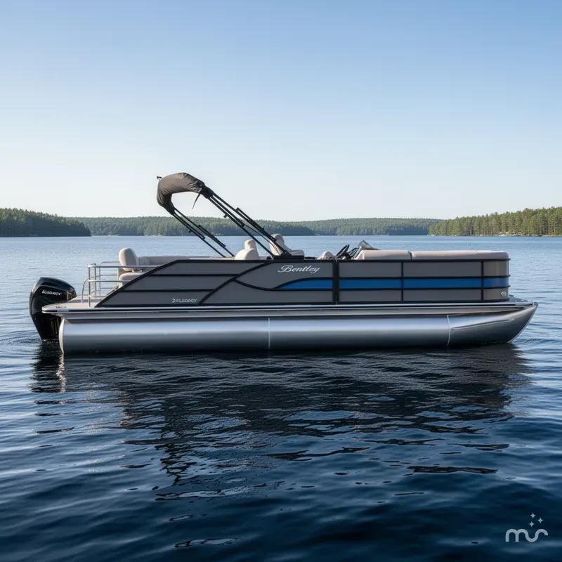 Slide: The Image of Bentley Pontoons Legacy 243 QSB Dual Captain Full Tube 2025 - 0
