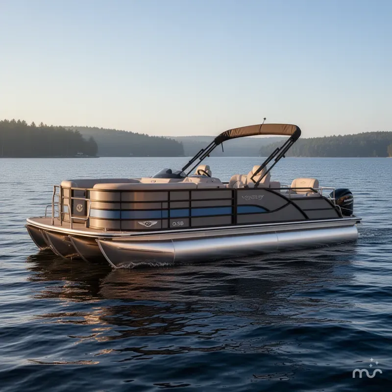 Slide: The Image of Bentley Pontoons Legacy 243 QSB Dual Captain Full Tube 2025 - 2