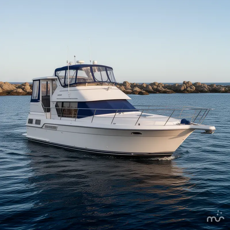 Slide: The Image of Carver Yachts 350 Aft Cabin Motor Yacht 1993 - 2