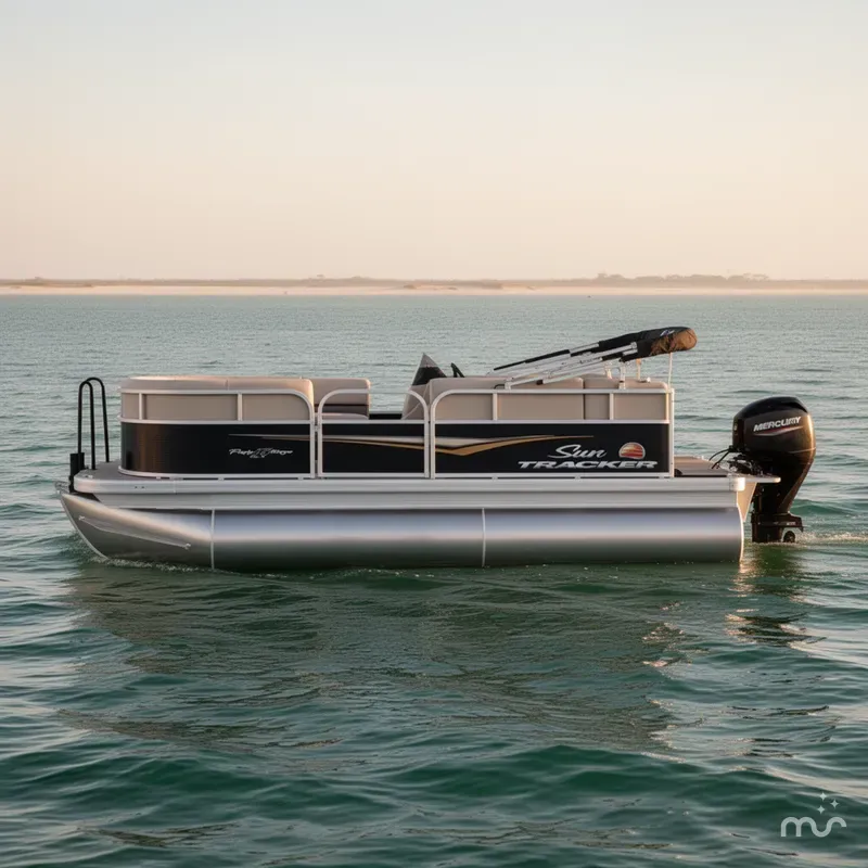 Slide: The Image of Sun Tracker Party Barge 16 DLX 2025 - 0