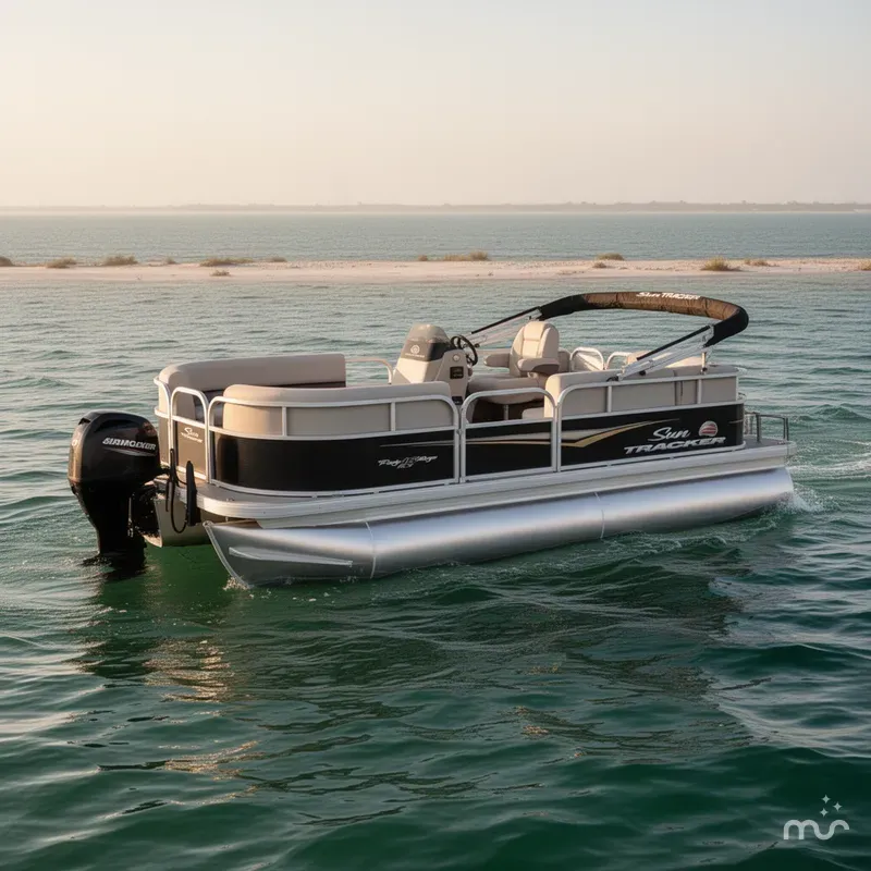 Slide: The Image of Sun Tracker Party Barge 16 DLX 2025 - 2