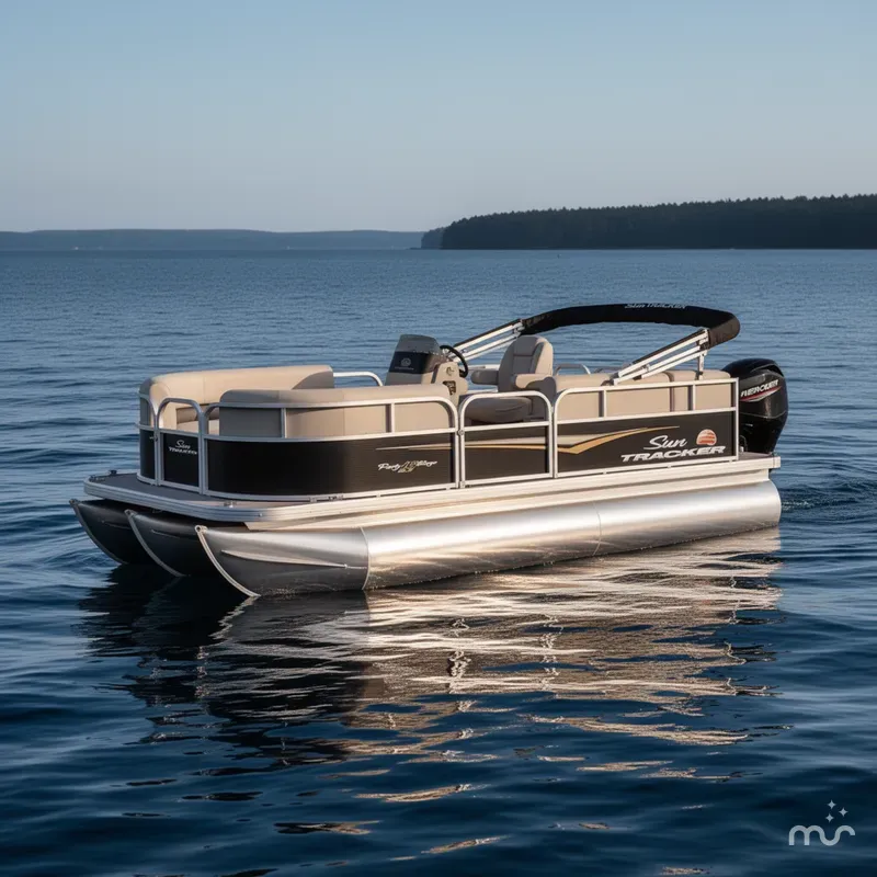 Slide: The Image of Sun Tracker Party Barge 16 DLX 2025 - 2