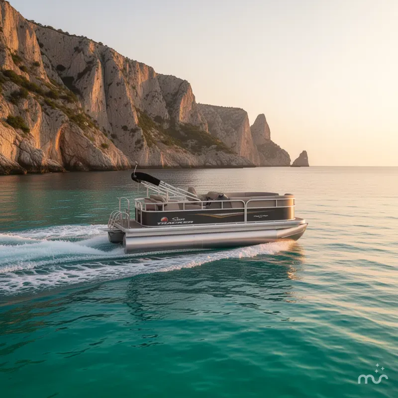Slide: The Image of Sun Tracker Party Barge 18 DLX 2025 - 4