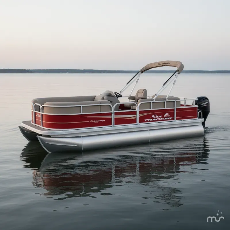 Slide: The Image of Sun Tracker Party Barge 18 DLX 2024 - 0