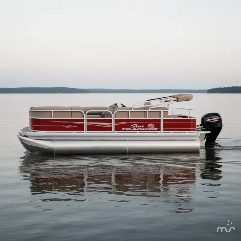 Slide: The Image of Sun Tracker Party Barge 18 DLX 2024 - 1