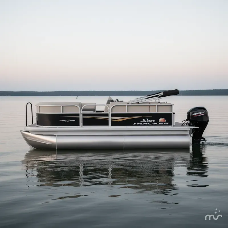 Slide: The Image of Sun Tracker Party Barge 16 DLX 2025 - 0