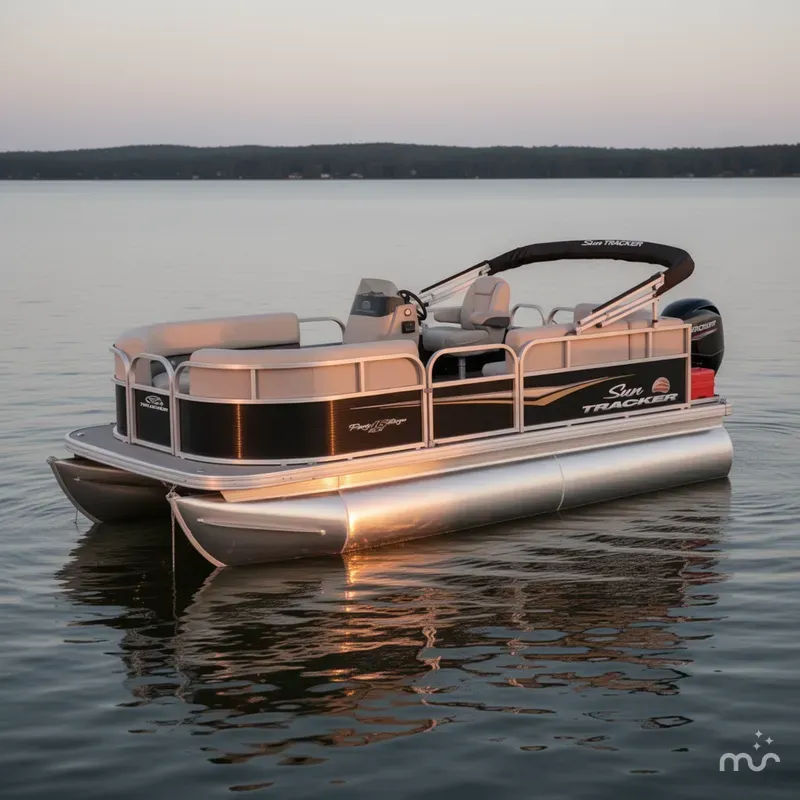 Slide: The Image of Sun Tracker Party Barge 16 DLX 2025 - 2