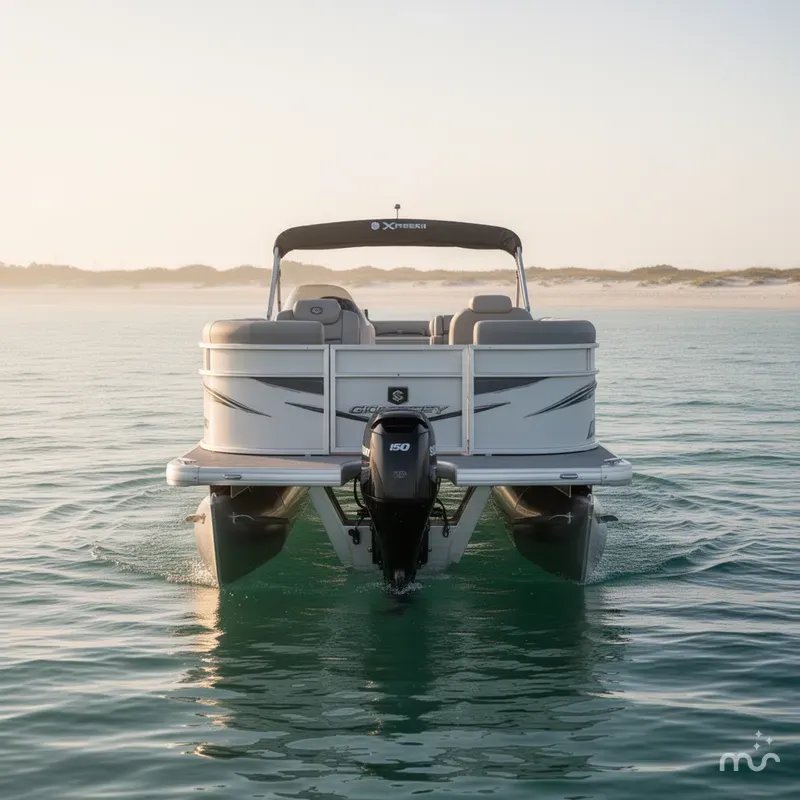 Slide: The Image of Godfrey Sweetwater 2286 SBX TriToon - 150 Suzuki 2025 - 2