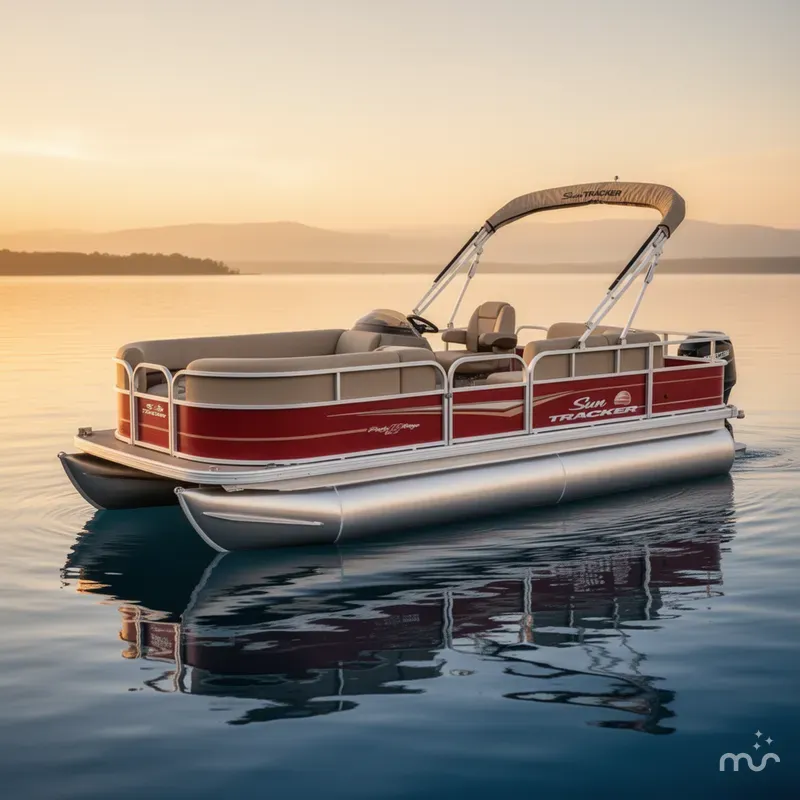 Slide: The Image of Sun Tracker Party Barge 18 DLX 2025 - 0