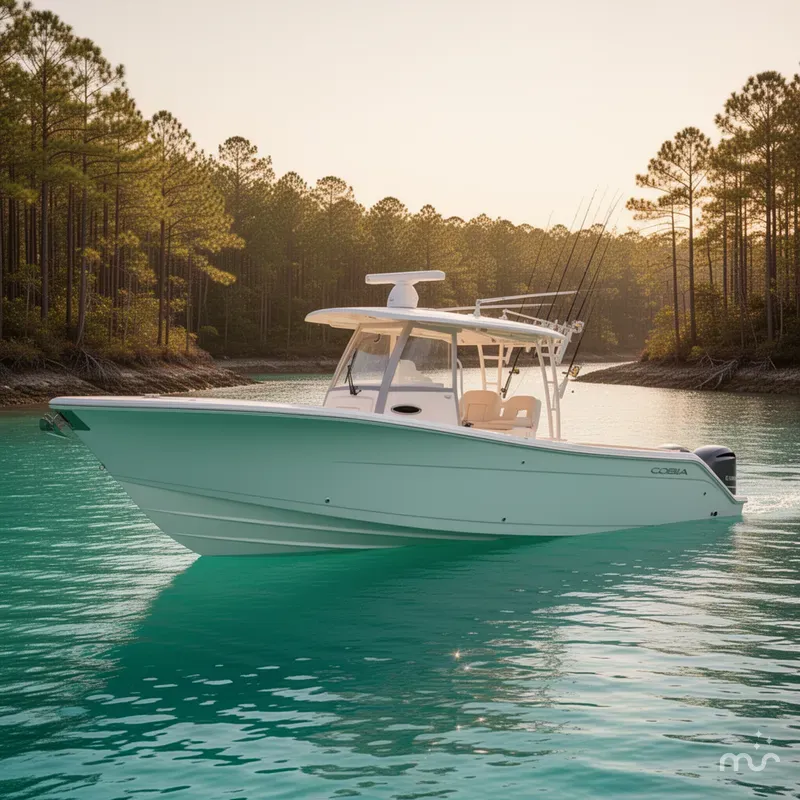 Slide: The Image of Cobia 320 Center Console 2026 - 2