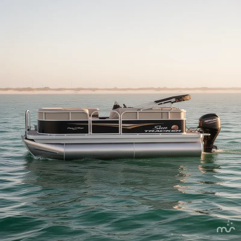 Slide: The Image of Sun Tracker Party Barge 16 DLX 2025 - 0