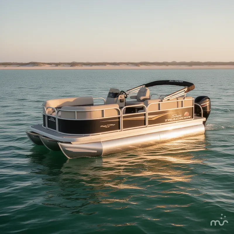 Slide: The Image of Sun Tracker Party Barge 16 DLX 2025 - 2