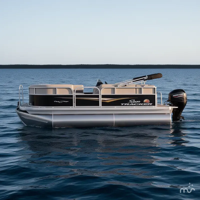 Slide: The Image of Sun Tracker Party Barge 16 DLX 2025 - 0