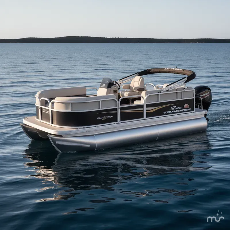 Slide: The Image of Sun Tracker Party Barge 16 DLX 2025 - 2