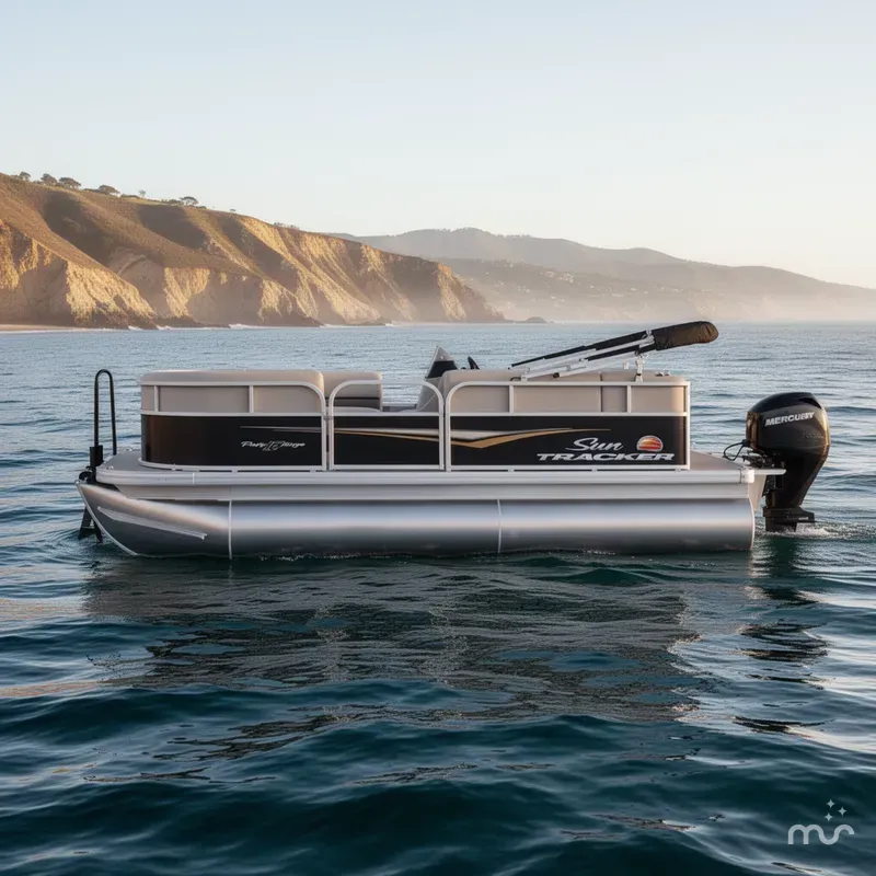 Slide: The Image of Sun Tracker Party Barge 16 DLX 2025 - 0