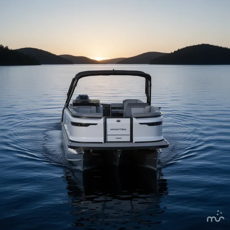 Slide: The Image of Manitou 22 Explore MAX Deck Navigator With 150hp Rotax Stealth Motor 2025 - 3
