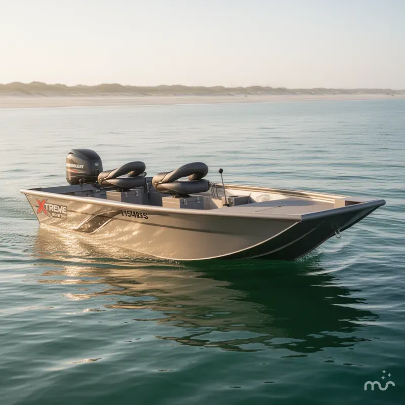 Slide: The Image of Xtreme Boats River Skiff 1548SS 2025 - 2