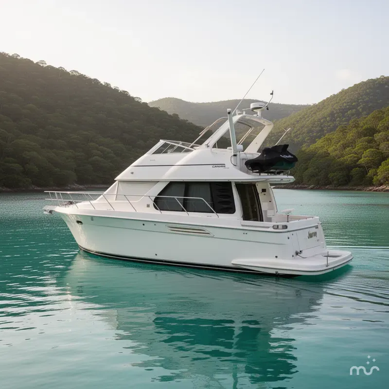 Slide: The Image of Carver Yachts 450 Voyager Pilothouse 1999 - 2