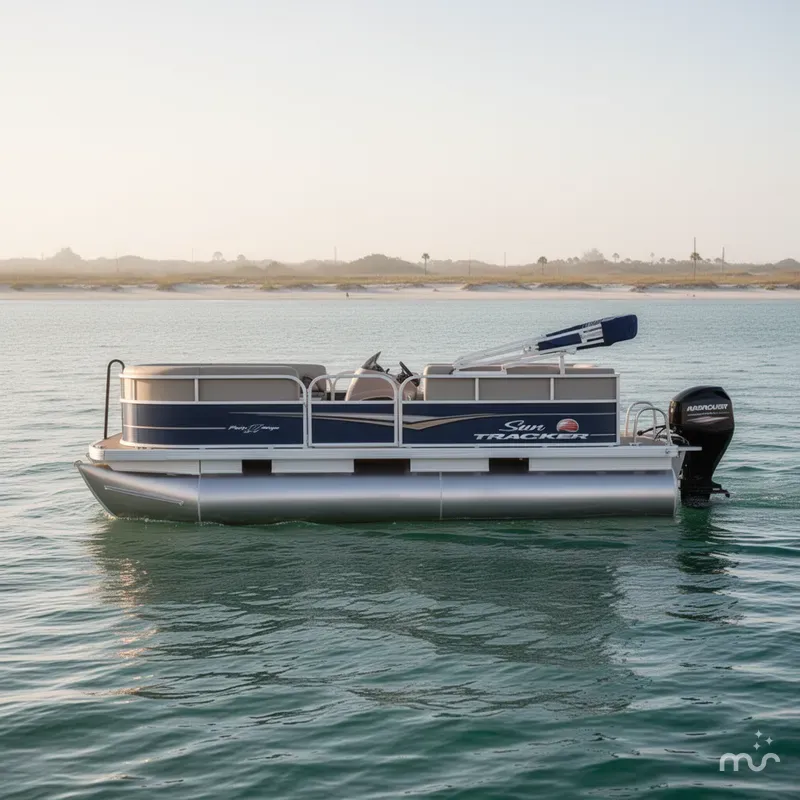 Slide: The Image of Sun Tracker Party Barge 18 DLX 2020 - 0