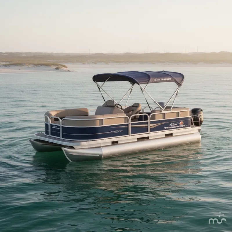 Slide: The Image of Sun Tracker Party Barge 18 DLX 2020 - 2