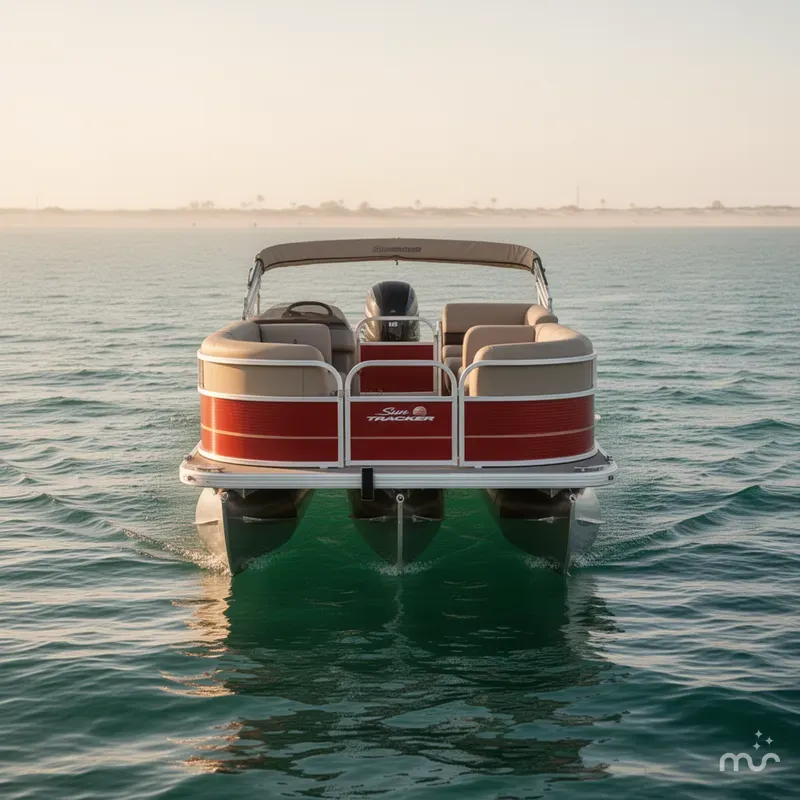 Slide: The Image of Sun Tracker Party Barge 18 DLX 2025 - 1
