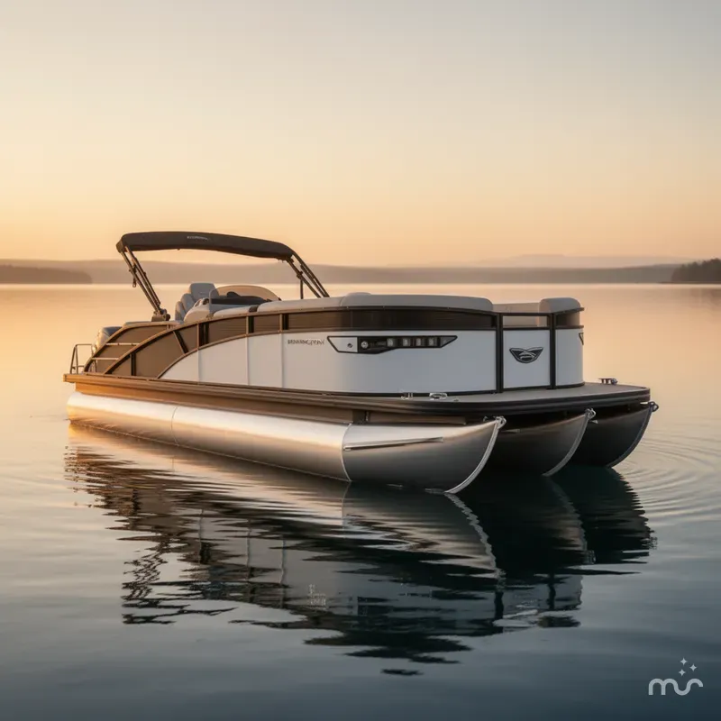 Slide: The Image of Bennington 25RX Swingback ESP Tri-Toon Pontoon 2024 - 0