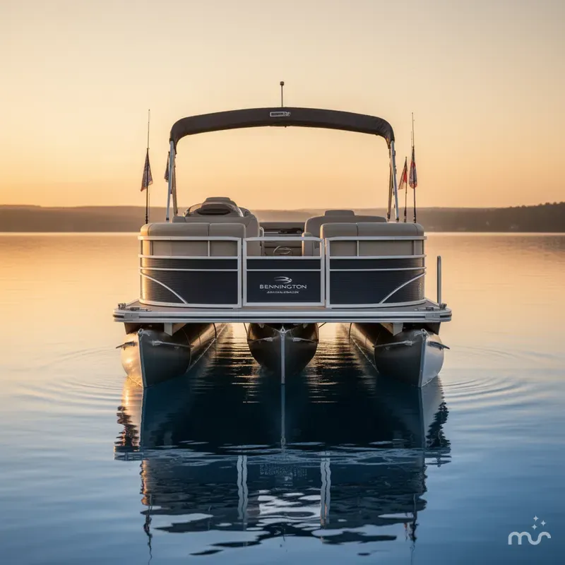 Slide: The Image of Bennington 25RX Swingback ESP Tri-Toon Pontoon 2024 - 2