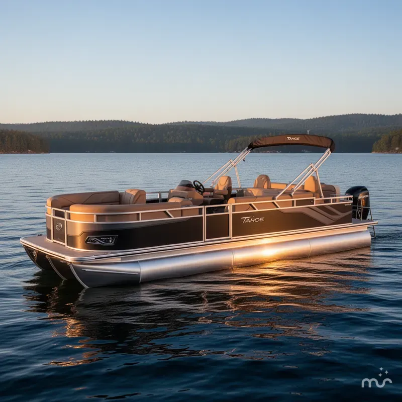 Slide: The Image of Tahoe Sport 2385 Rear Fish Tritoon & Honda 4-Stroke EFI 2025 - 0
