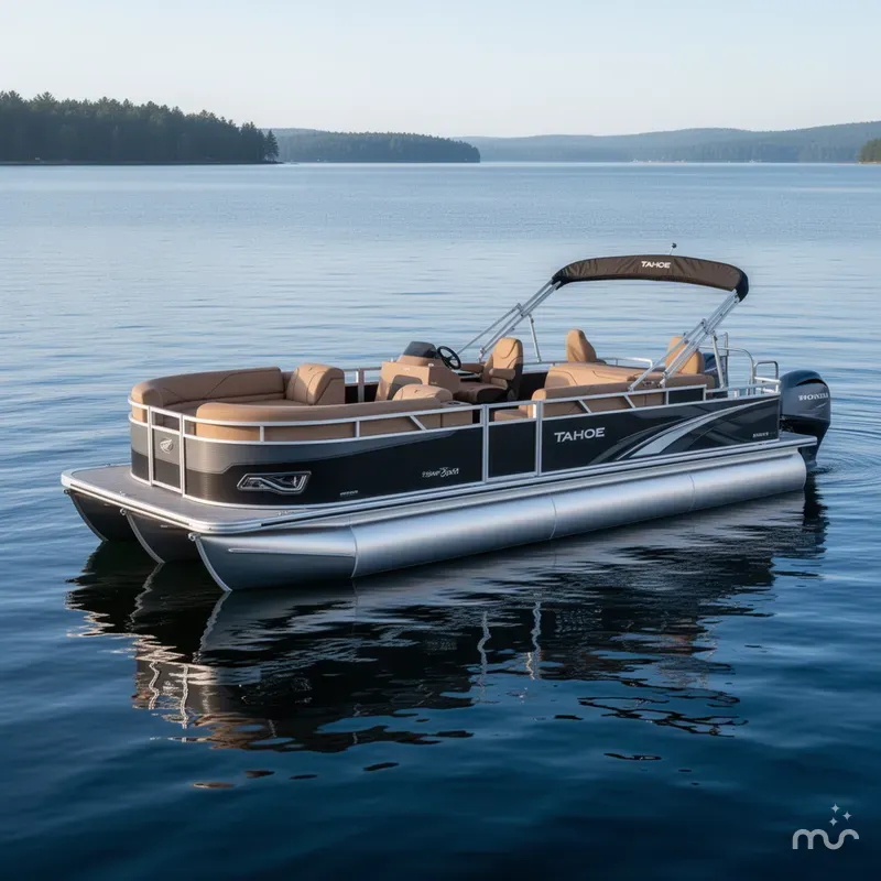 Slide: The Image of Tahoe Sport 2385 Rear Fish Tritoon & Honda 4-Stroke EFI 2025 - 2