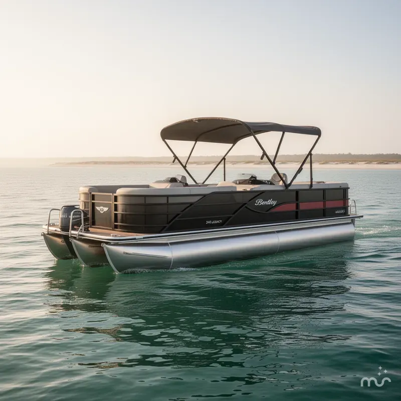 Slide: The Image of Bentley Pontoons Legacy 243 Swingback 3/4 Tube 2025 - 0