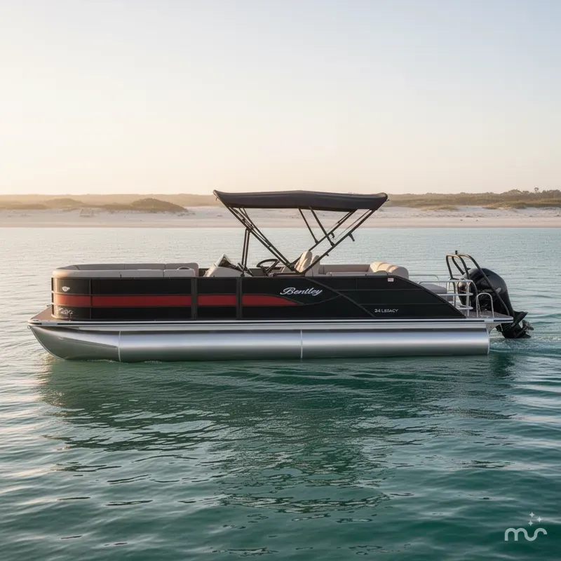 Slide: The Image of Bentley Pontoons Legacy 243 Swingback 3/4 Tube 2025 - 1