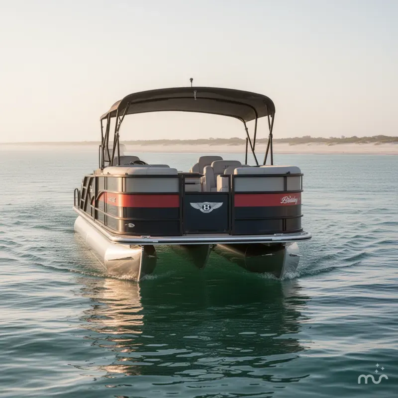 Slide: The Image of Bentley Pontoons Legacy 243 Swingback 3/4 Tube 2025 - 2