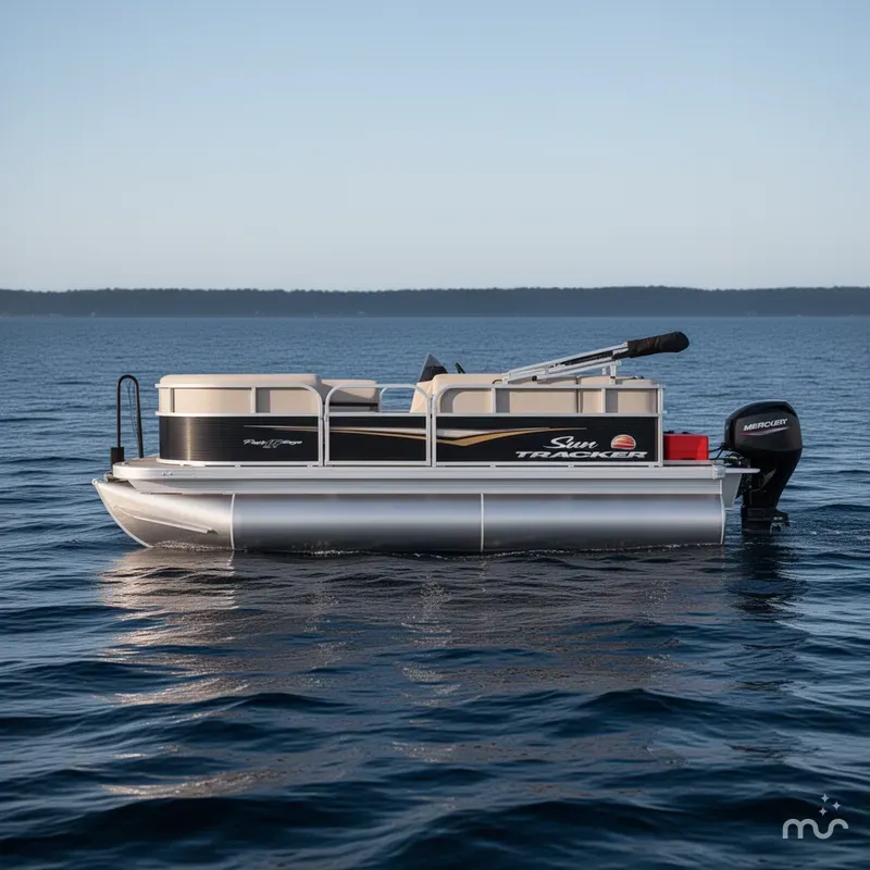 Slide: The Image of Sun Tracker Party Barge 16 DLX 2025 - 0