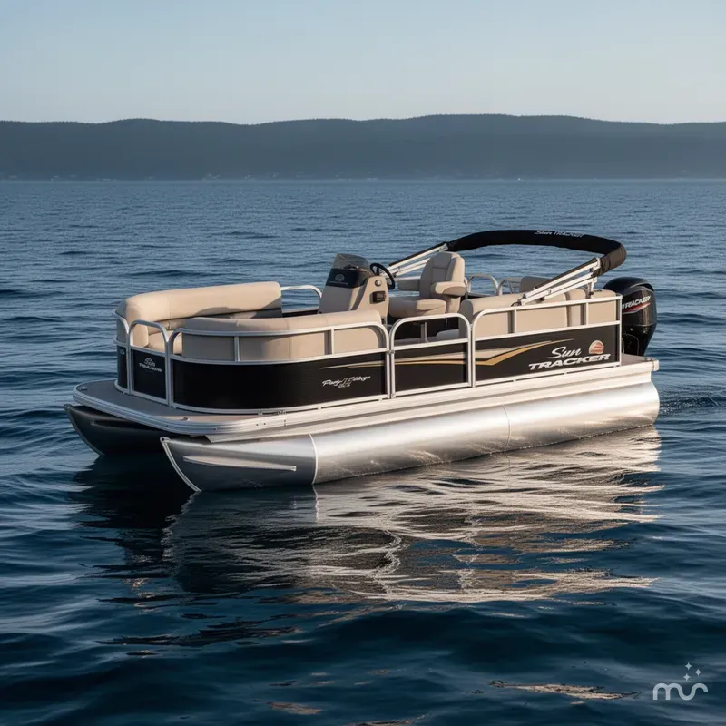 Slide: The Image of Sun Tracker Party Barge 16 DLX 2025 - 2