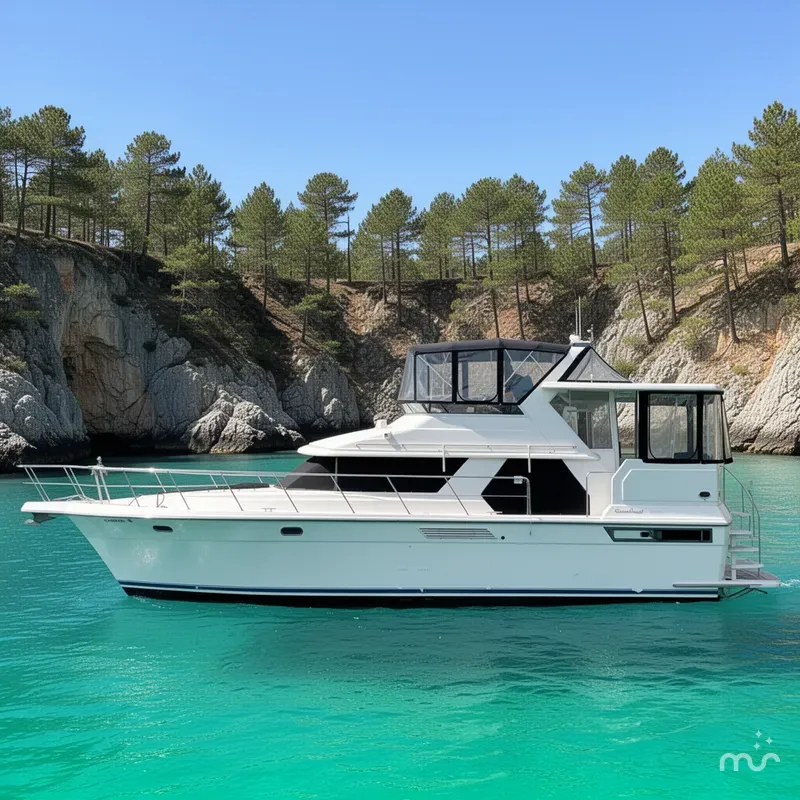 Slide: The Image of Carver Yachts 440 Aft Cabin Motor Yacht 1994 - 2